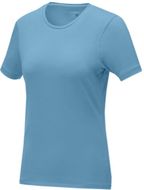 Balfour-t-paita, lyhythihainen, luonnonmukainen, naisten, turkoosi liikelahja logopainatuksella