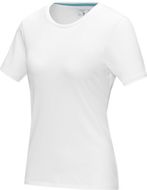 Balfour-t-paita, lyhythihainen, luonnonmukainen, naisten, valkoinen liikelahja logopainatuksella