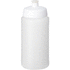 Baseline® Plus 500 ml -pullo urheilukannella, valkoinen, läpikuultava-valkoinen liikelahja logopainatuksella