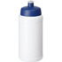 Baseline® Plus 500 ml -pullo urheilukannella, valkoinen, sininen liikelahja logopainatuksella