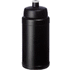 Baseline® Plus 500 ml -urheilujuomapullo, musta liikelahja logopainatuksella