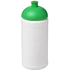 Baseline® Plus 500 ml kupukantinen urheilujuomapullo, valkoinen, vihreä liikelahja logopainatuksella