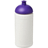 Baseline® Plus 500 ml kupukantinen urheilujuomapullo, valkoinen, violetti liikelahja logopainatuksella