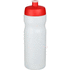 Baseline® Plus 650 ml -urheilujuomapullo, läpinäkyvä-valkoinen, punainen liikelahja logopainatuksella