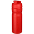 Baseline® Plus 650 ml -urheilujuomapullo läppäkannella, punainen liikelahja logopainatuksella