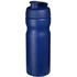 Baseline® Plus 650 ml -urheilujuomapullo läppäkannella, sininen liikelahja logopainatuksella