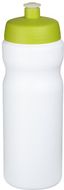 Baseline® Plus 650 ml -urheilujuomapullo, valkoinen, kalkinvihreä liikelahja logopainatuksella