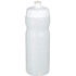Baseline® Plus 650 ml -urheilujuomapullo, valkoinen, läpikuultava-valkoinen liikelahja logopainatuksella