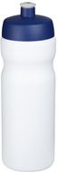 Baseline® Plus 650 ml -urheilujuomapullo, valkoinen, sininen liikelahja logopainatuksella