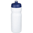 Baseline® Plus 650 ml -urheilujuomapullo, valkoinen, sininen liikelahja logopainatuksella