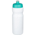 Baseline® Plus 650 ml -urheilujuomapullo, valkoinen, vesi-vihreä liikelahja logopainatuksella