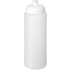 Baseline® Plus 750 ml -pullo urheilukannella, valkoinen, läpikuultava-valkoinen liikelahja logopainatuksella