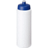 Baseline® Plus 750 ml -pullo urheilukannella, valkoinen, sininen liikelahja logopainatuksella