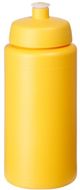 Baseline® Plus Grip 500 ml -urheilujuomapullo läppäkannella, keltainen liikelahja logopainatuksella
