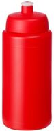 Baseline® Plus Grip 500 ml -urheilujuomapullo läppäkannella, punainen liikelahja logopainatuksella