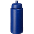 Baseline® Plus Grip 500 ml -urheilujuomapullo läppäkannella, sininen liikelahja logopainatuksella