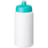 Baseline® Plus Grip 500 ml -urheilujuomapullo läppäkannella, valkoinen, vesi-vihreä liikelahja logopainatuksella