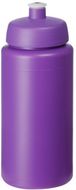 Baseline® Plus Grip 500 ml -urheilujuomapullo läppäkannella, violetti liikelahja logopainatuksella