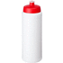 Baseline® Plus Grip 750 ml -urheilujuomapullo urheilukannell, valkoinen, punainen liikelahja logopainatuksella