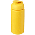 Baseline® Plus grip 500 ml läppäkantinen urheilujuomapullo, keltainen liikelahja logopainatuksella
