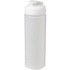 Baseline® Plus grip 750 ml läppäkantinen urheilujuomapullo, valkoinen, läpikuultava-valkoinen liikelahja logopainatuksella