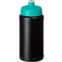 Baseline 500 ml kierrätetty juomapullo, aqua-blue liikelahja logopainatuksella