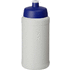 Baseline 500 ml kierrätetty juomapullo, luonnollinen, sininen liikelahja logopainatuksella