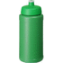 Baseline 500 ml kierrätetty juomapullo, vihreä, vihreä liikelahja logopainatuksella