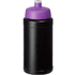 Baseline 500 ml kierrätetty juomapullo, violetti liikelahja logopainatuksella