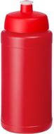 Baseline 500 ml kierrätetty juomapullo, punainen, punainen liikelahja logopainatuksella