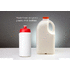 Baseline 500 ml kierrätetty juomapullo, valkoinen, punainen lisäkuva 3