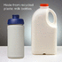 Baseline 500 ml:n kierrätetystä materiaalista valmistettu juomapullo läppäkannella, luonnollinen, sininen lisäkuva 3