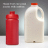Baseline 500 ml:n kierrätetystä materiaalista valmistettu juomapullo läppäkannella, punainen, punainen lisäkuva 3