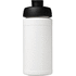 Baseline 500 ml:n kierrätetystä materiaalista valmistettu juomapullo läppäkannella, valkoinen, musta lisäkuva 2