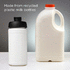Baseline 500 ml:n kierrätetystä materiaalista valmistettu juomapullo läppäkannella, valkoinen, musta lisäkuva 3