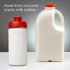 Baseline 500 ml:n kierrätetystä materiaalista valmistettu juomapullo läppäkannella, valkoinen, punainen lisäkuva 3
