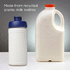 Baseline 500 ml:n kierrätetystä materiaalista valmistettu juomapullo läppäkannella, valkoinen, sininen lisäkuva 3