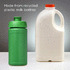 Baseline 500 ml:n kierrätetystä materiaalista valmistettu juomapullo läppäkannella, vihreä, vihreä lisäkuva 3