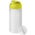 Baseline Plus 500 ml -shakerpullo, valkoinen, kalkinvihreä liikelahja logopainatuksella