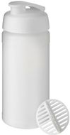 Baseline Plus 500 ml -shakerpullo, valkoinen, valkoinen liikelahja logopainatuksella