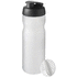 Baseline Plus 650 ml -shakerpullo, valkoinen, musta liikelahja logopainatuksella