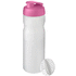 Baseline Plus 650 ml -shakerpullo, valkoinen, purppura liikelahja logopainatuksella