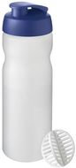 Baseline Plus 650 ml -shakerpullo, valkoinen, sininen liikelahja logopainatuksella