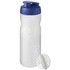 Baseline Plus 650 ml -shakerpullo, valkoinen, sininen liikelahja logopainatuksella