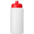 Baseline® Plus 500 ml -pullo urheilukannella, läpikuultava-valkoinen, punainen lisäkuva 2