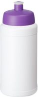 Baseline® Plus 500 ml -pullo urheilukannella, valkoinen, violetti liikelahja logopainatuksella