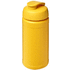 Baseline® Plus 500 ml läppäkantinen urheilujuomapullo, keltainen liikelahja logopainatuksella