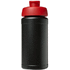 Baseline® Plus 500 ml läppäkantinen urheilujuomapullo, musta, punainen lisäkuva 2