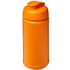 Baseline® Plus 500 ml läppäkantinen urheilujuomapullo, oranssi liikelahja logopainatuksella