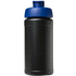 Baseline® Plus 500 ml läppäkantinen urheilujuomapullo, sininen, musta lisäkuva 2